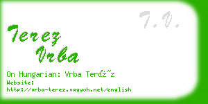 terez vrba business card